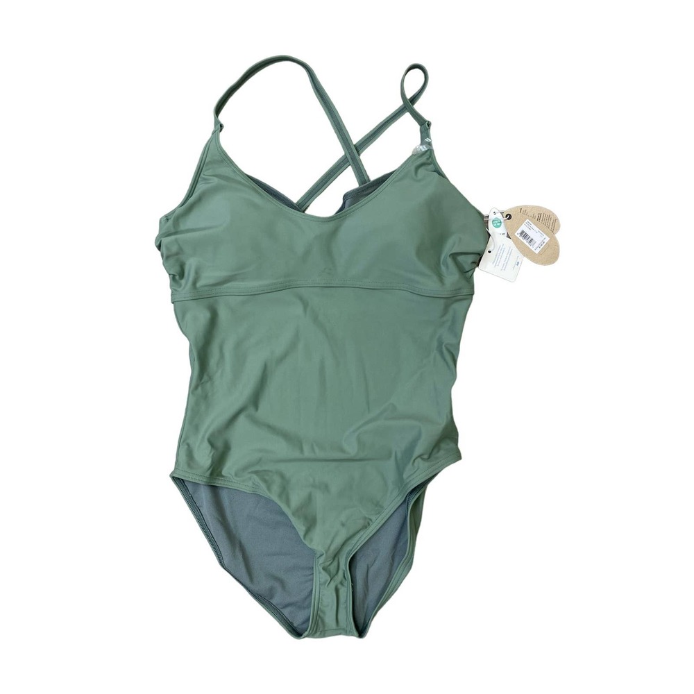 prAna 38D Marina one piece in large olive green NWT - Picture 2 of 8